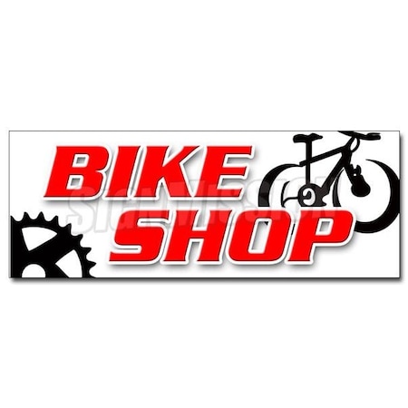 Signmission BIKE SHOP DECAL sticker bicycle shop repair rental rent cycle, D-12 Bike Shop D-12 Bike Shop